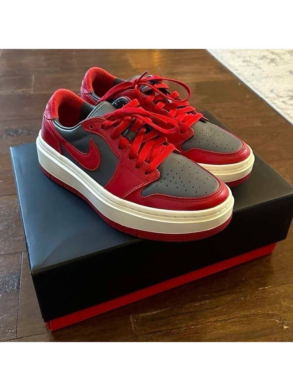 Nike Air Jordan 1 Elevate Low W7.5 Red Gray LN - Picture 3 of 13